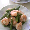 アコレモネード's cooksnap of when they made 海老と絹さやのマヨチョビ炒め.