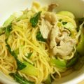 りり2012's cooksnap of when they made 豚肉と青梗菜で中華風パスタ.