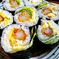 shishiatsu's cooksnap of when they made 子供も旦那も喜ぶエビフライ巻き寿司.