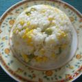 世界一の花's cooksnap of when they made 旬のグリンピースと☆炒り卵のご飯.