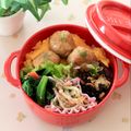 runa10's cooksnap of when they made ふわふわ卵にミートボール乗っけ弁当.