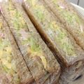 由佳梨's cooksnap of when they made 炒めキャベツと炒り卵のツナサンドイッチ.