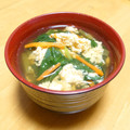 ドルフィンサーモン's cooksnap of when they made 簡単♬ほうれん草・にんじん・卵のお吸い物.