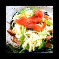 みやら's cooksnap of when they made スモークサーモンのクリームスパゲッティ.