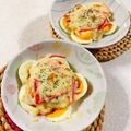 みぽぽ37's cooksnap of when they made ゆで卵のカニカマ&大葉マヨチーズ焼き.