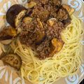 いっぺい99's cooksnap of when they made 極ウマ♡ナスとひき肉のボロネーゼ風パスタ.