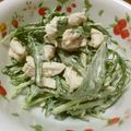 Andy♪'s cooksnap of when they made 塩麹わさびマヨ味！ささみと水菜サラダ.