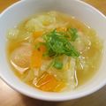 daikanon's cooksnap of when they made 鶏ハムのゆで汁で簡単うまっ♪スープ.