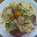 まぁくんのハニー🍯's cooksnap of when they made 簡単 ☆春キャベツとソーセージのパスタ.