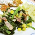 ぽんずー's cooksnap of when they made ✿ほうれん草とコーンの塩麹バター炒め✿.