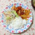 kmf2＊'s cooksnap of when they made 簡単♪かぼちゃとベーコンのケチャップ炒め.