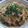 きゃんま's cooksnap of when they made ◆きのことほうれん草のスパゲティー◆.