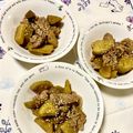 ふたごゆき's cooksnap of when they made 材料2つ☆豚こまと薩摩芋の簡単甘辛炒め。.