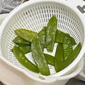 うみ7979's cooksnap of when they made 絹さやの茹で方.