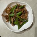 Shiki 's cooksnap of when they made スナップえんどうと豚肉塩こうじ炒め.