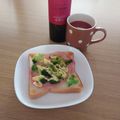 ﾋﾟﾛﾐ♡'s cooksnap of when they made ブロッコリーとハムのトースト.