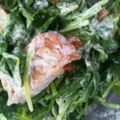 ゆーひーぴょん's cooksnap of when they made ほうれん草と野菜天のレンジ蒸し　.