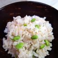 ぼのつま's cooksnap of when they made アミの塩辛でちょっと桜色の枝豆ご飯.