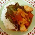 ::nina::'s cooksnap of when they made 鶏とトマトの赤味噌煮込み.