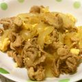 hide1960's cooksnap of when they made 卵入り豚肉と玉ねぎの炒め物♪.