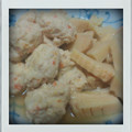みかんれもん's cooksnap of when they made たけのことひき肉のつくね煮.