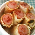 ななな♡'s cooksnap of when they made 残った餃子の皮でソーセージ巻き.