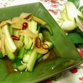 キョク's cooksnap of when they made ゴマ油が美味しいきゅうりの漬け物.