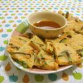 赤い電話's cooksnap of when they made にんじんとピーマンの明太チヂミ.