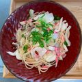 ふふふふふぅ～'s cooksnap of when they made きのことベーコンの白だしパスタ.