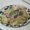 サーフブレイド's cooksnap of when they made ✿ほうれん草とベーコンの和風パスタ✿.