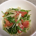 やえまりも's cooksnap of when they made 簡単3分♪水菜とスモークサーモンのサラダ.