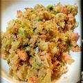 shino111's cooksnap of when they made 春キャベツと鮭のチャーハン.