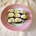 violets's cooksnap of when they made 生ハムとクリームチーズのサラダ巻き.