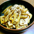 りょうりっこ☆'s cooksnap of when they made 鶏皮と蓮根のきんぴら.
