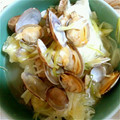 kojikachan's cooksnap of when they made あさりとキャベツの中華酒蒸し.