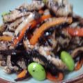 ヤサブロウ's cooksnap of when they made ひじき・人参・豚バラ肉の炒め物.
