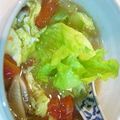 bonj's cooksnap of when they made トマトとレタスの酸辣湯風～.