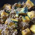 ｱﾕﾁﾝ's cooksnap of when they made カボチャと挽肉の煮物.