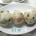 stw's cooksnap of when they made しらすと天かすのおにぎり in ポン酢.