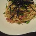 ﾋﾏﾜﾘ618's cooksnap of when they made 明太子パスタにベーコンプラス！.