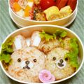 ＊メロンパンナ＊'s cooksnap of when they made キャラ弁♡なかよしおにぎり.