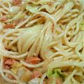 msnothing's cooksnap of when they made 鮭の醤油マヨパスタ.