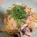ごとみろてん's cooksnap of when they made タコと大葉のパスタ（コンソメ醤油）.