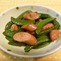 にきけん's cooksnap of when they made スナップエンドウとウインナー炒め☆.