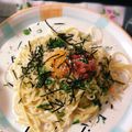 結空まま's cooksnap of when they made 五◯衛門風♡たらこのカルボナーラ.