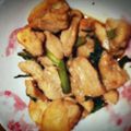 けーちゃ♪'s cooksnap of when they made 簡単節約！焼肉風鶏と小松菜の炒め物.