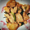 けーちゃ♪'s cooksnap of when they made 簡単節約！焼肉風鶏と小松菜の炒め物.