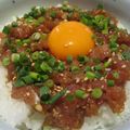 MyDining's cooksnap of when they made マグロの味噌味ユッケ丼.