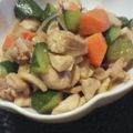 菜穂っぺ's cooksnap of when they made 鶏肉ときゅうりの炒め物（中国家庭料理）.