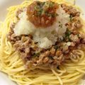 hiiiromii's cooksnap of when they made なめ茸と納豆の冷製おろしパスタ.